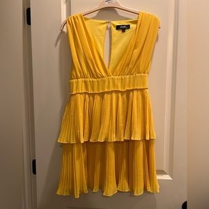Yellow tiered dress